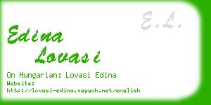 edina lovasi business card